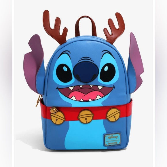 Loungefly Handbags - Disney Loungefly Lilo and Stitch Reindeer Backpack.   NWOT